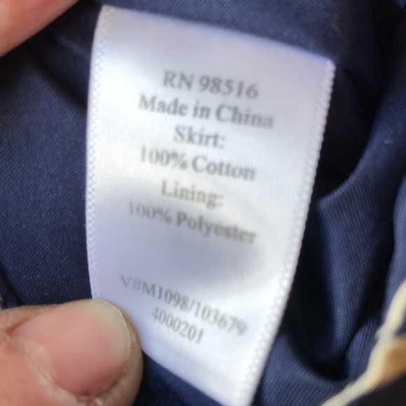 Coldwater Creek navy/tan a-line skirt - Picture 7 of 9